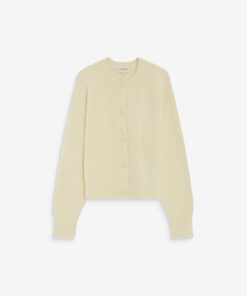 Grace & Mila Buttoned Crew Neck Cardigan Aleron Vanille