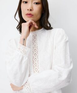 Grace & Mila Broderie Anglaise Blouse Abigail Ivoire