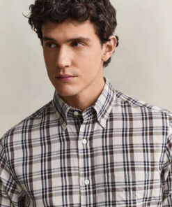 Gant Checked Twill Shirt Sand