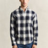 Gant Checked Windblown Flannel Shirt Evening Blue