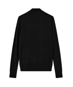 Mos Mosh Gallery MMGAdam Soft Zip Turtle Neck Knit Black