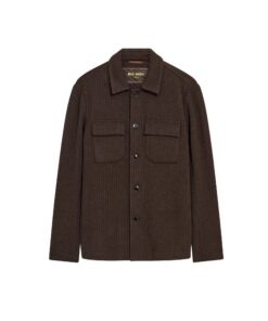 Mos Mosh MMGAustin Knit Overshirt Black Coffee