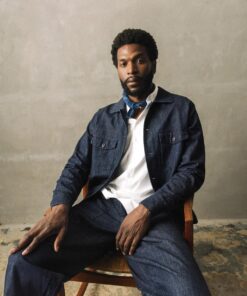 Mos Mosh Gallery MMGMarcello Chambray Overshirt Indigo Blue