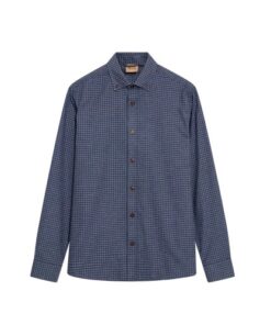 Mos Mosh Gallery MMGMarco Flannel Shirt Navy Check