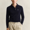 Gant Superfine Lambswool Polo Sweater Marine