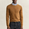 Gant Gant Superfine Lambswool Crew Neck Caramel Brown
