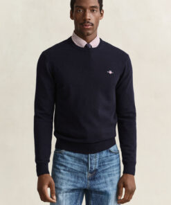 Gant Gant Superfine Lambswool Crew Neck Marine