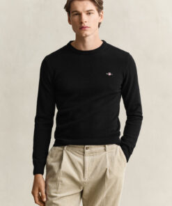 Gant Gant Superfine Lambswool Crew Neck Black