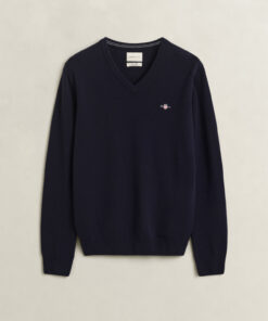 Gant Lambswool V-Neck Sweater Marine