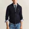 Gant Lambswool Zip Cardigan Marine