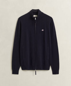 Gant Lambswool Zip Cardigan Marine