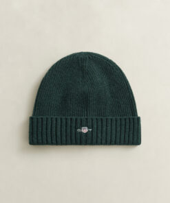 Gant Shield Wool Beanie Tartan Green