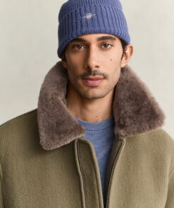 Gant Shield Wool Beanie Blue Horizon