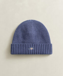 Gant Shield Wool Beanie Blue Horizon