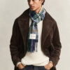 Gant Checked Wool Scarf Marine