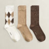 Gant 3-Pack Argyle Socks Cream