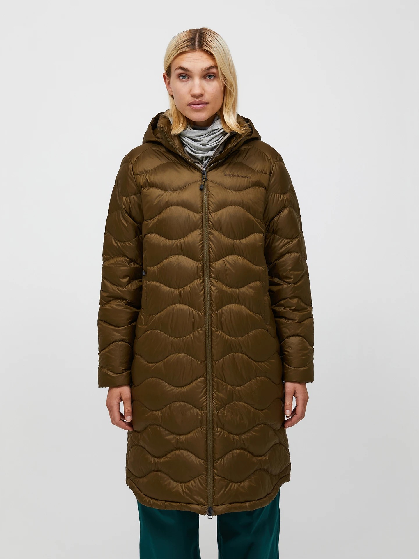 Peak Performance Helium Down Coat Women Meadow Moss