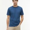 Tommy Hilfiger Flag Embroidery Crew Neck T-Shirt Aegean Sea