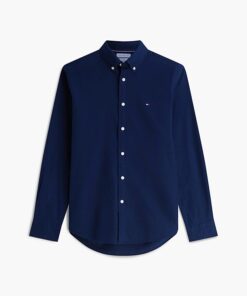 Tommy Hilfiger Regular Fit Flex Flannel Shirt Carbon Navy