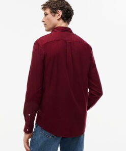 Tommy Hilfiger Regular Fit Flex Flannel Shirt Burgundy