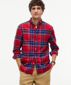 Tommy Hilfiger Regular Fit Tartan Check Flannel Shirt Regatta Red