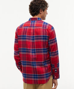 Tommy Hilfiger Regular Fit Tartan Check Flannel Shirt Regatta Red