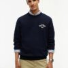Tommy Hilfiger 1985 Logo Terry Crew Neck Sweatshirt Navy Blue