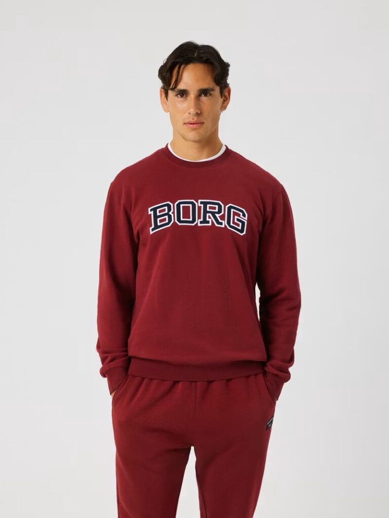 Björn Borg Borg Classic Print Sweatshirt Cabernet