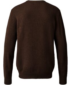 MCS Adrian Lambswool Knit Dark Brown Melange