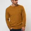 MCS Adrian Lambswool Knit Leather Brown Melange