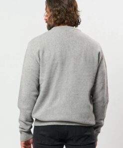 MCS Adrian Lambswool Knit Lignht Gre Melange