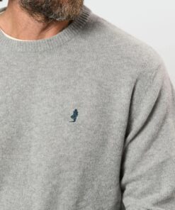 MCS Adrian Lambswool Knit Lignht Gre Melange