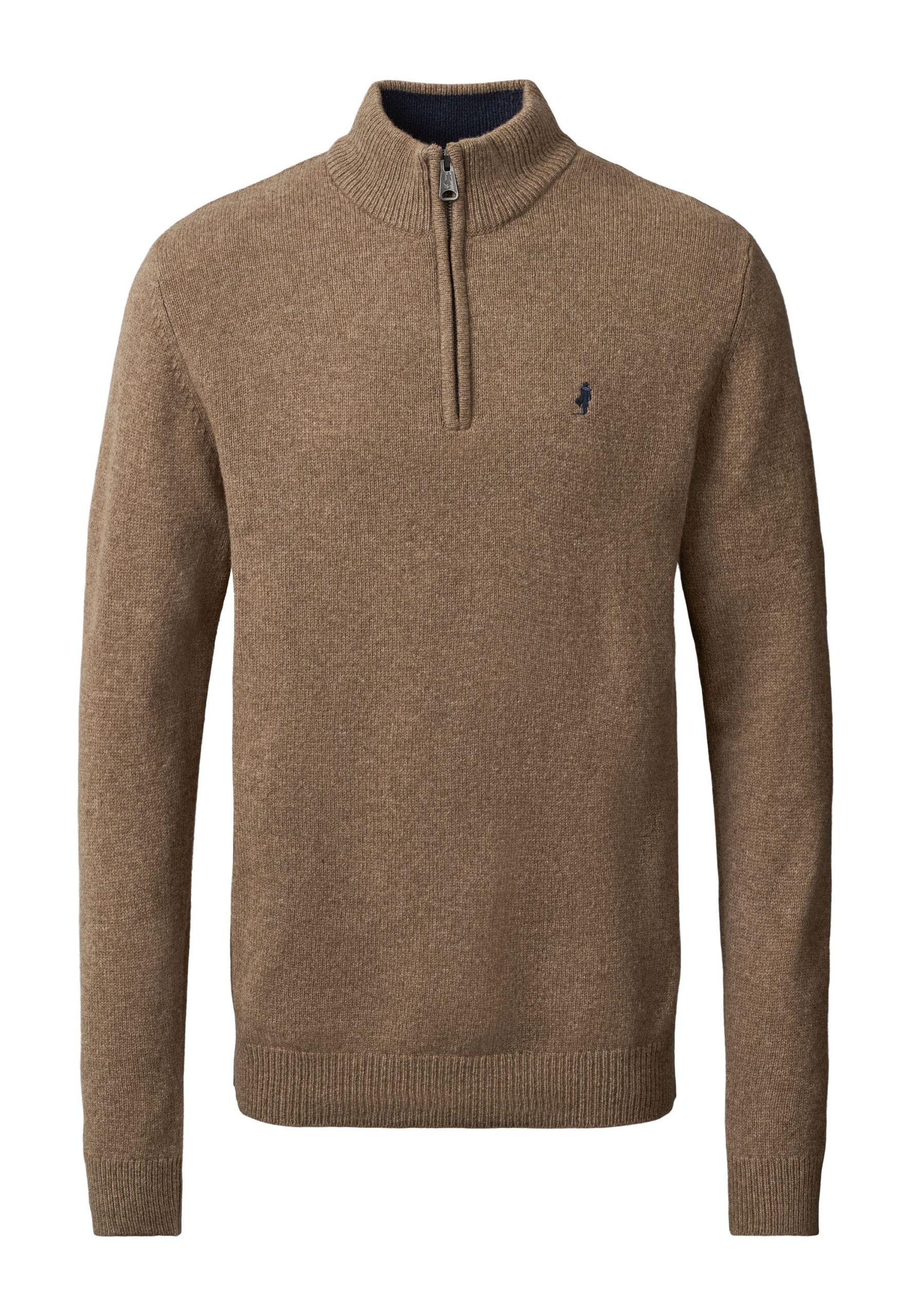 MCS MCAxel Half-zip Lambswool Knit Brown Melange