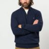 MCS MCAxel Half-zip Lambswool Knit Navy Melange