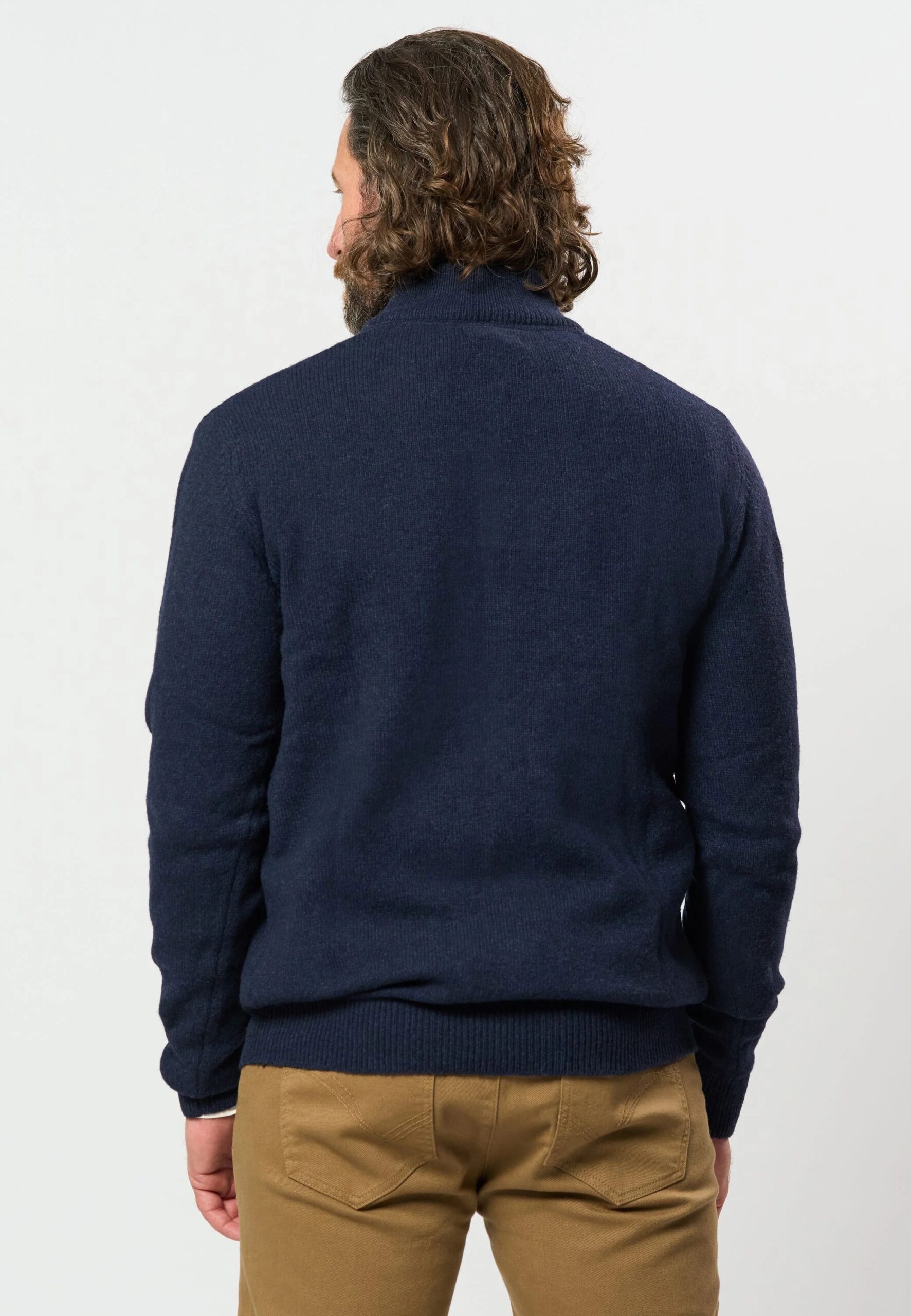 MCS MCAxel Half-zip Lambswool Knit Navy Melange