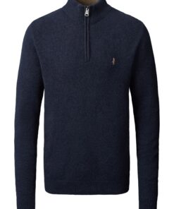 MCS MCAxel Half-zip Lambswool Knit Navy Melange