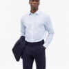 Tiger of Sweden Adley C Cotton Stripe Shirt Light Blue