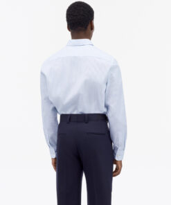 Tiger of Sweden Adley C Cotton Stripe Shirt Light Blue