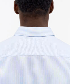 Tiger of Sweden Adley C Cotton Stripe Shirt Light Blue