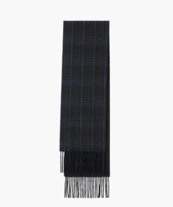 Tiger of Sweden Dupli RWS Tonal Check Scarf Dark Blue