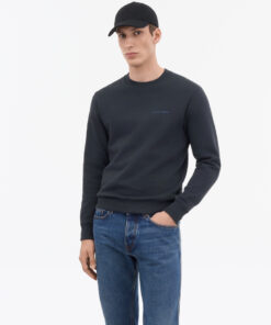Tiger of Sweden Emerson Jersey Cotton Sweater Dark Blue