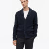 Tiger of Sweden Lester Chunky Textured Cardigan Dark Blue