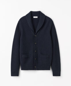 Tiger of Sweden Lester Chunky Textured Cardigan Dark Blue
