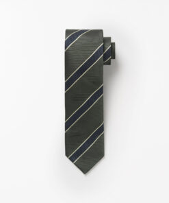 Tiger of Swden Septa Stripe Jaquard Tie Dark Green