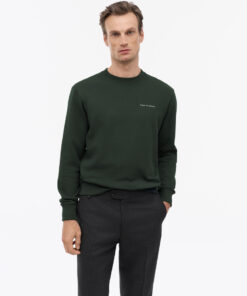Tiger of Sweden Emerson Jersey Cotton Sweater Dark Green