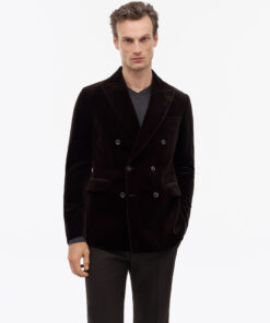 Tiger of Sweden Ease DB Velvet Jacket Dark Brown