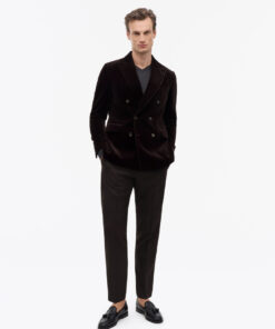 Tiger of Sweden Ease DB Velvet Jacket Dark Brown