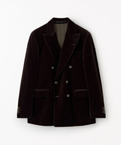 Tiger of Sweden Ease DB Velvet Jacket Dark Brown