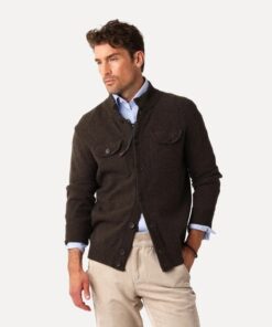 Less Worries Pocket Cardigan Chocolate