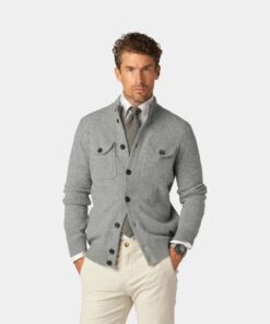 Less Worries Pocket Cardigan Light Grey